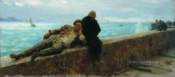 trampelt Obdachlose 1894 Ilya Repin Ölgemälde
